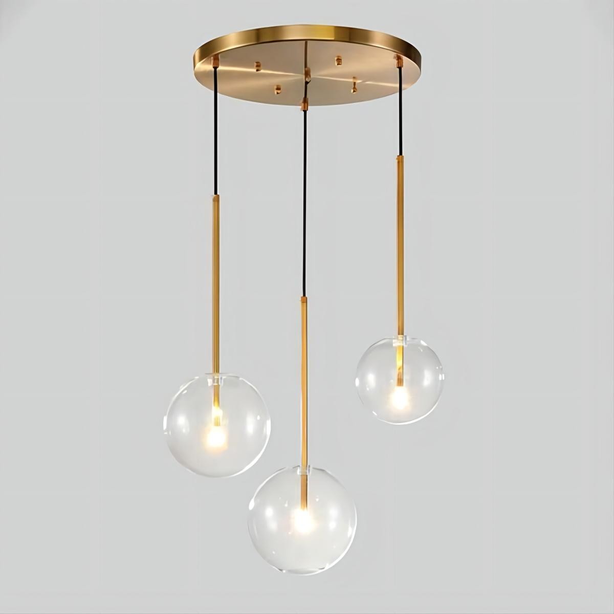 Glazen bollen hanglamp