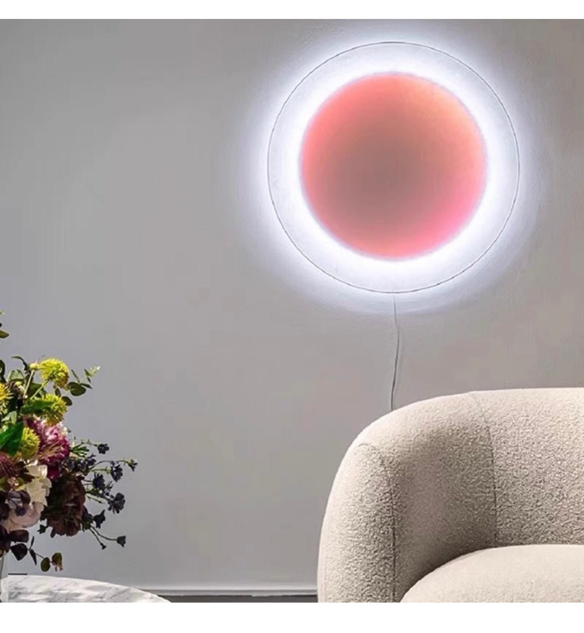 Moderne eenvoudige plug-in ronde wandlamp HL949