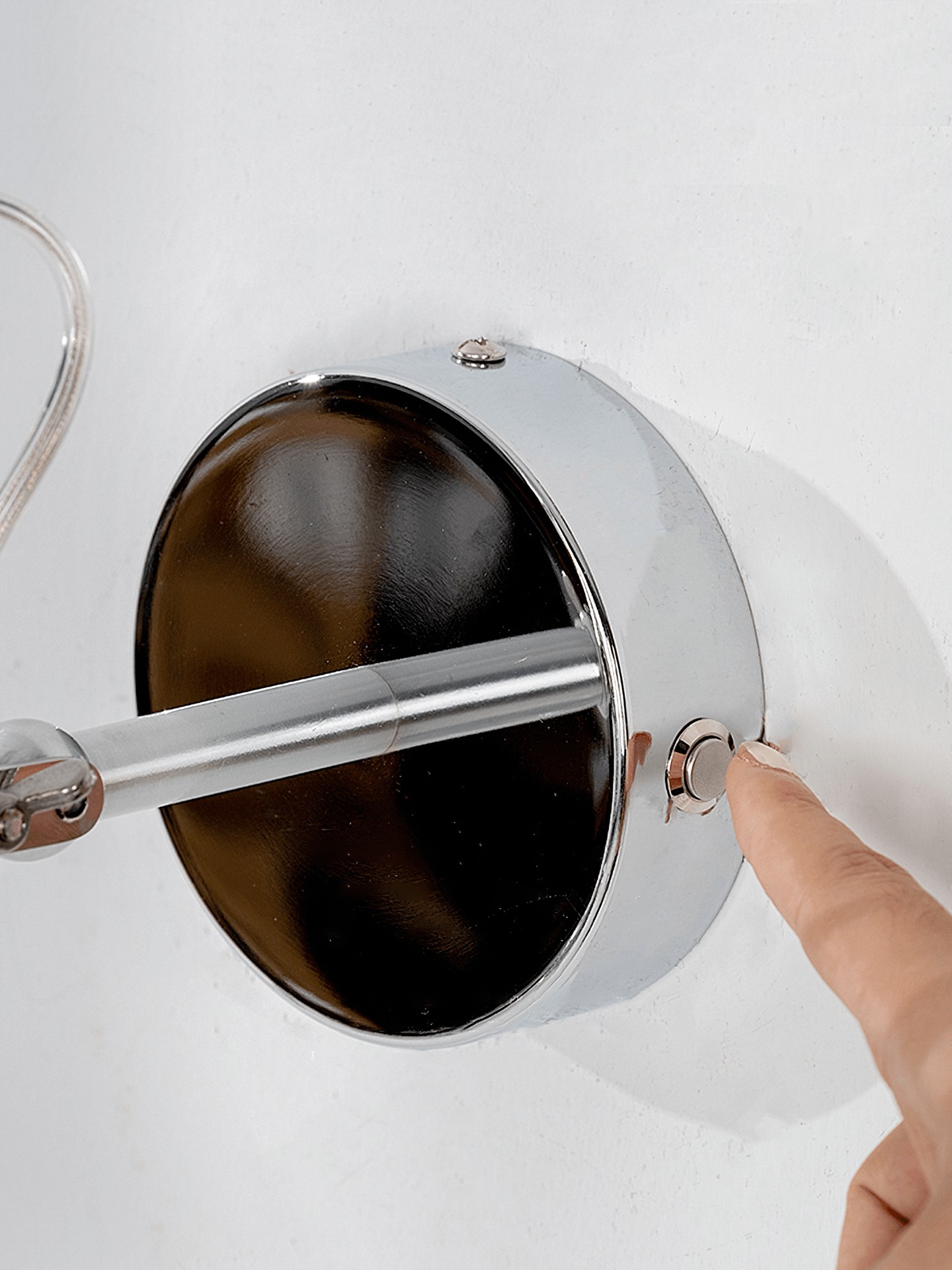 Moderne metalen zilveren staafvormige wandlamp HL1105