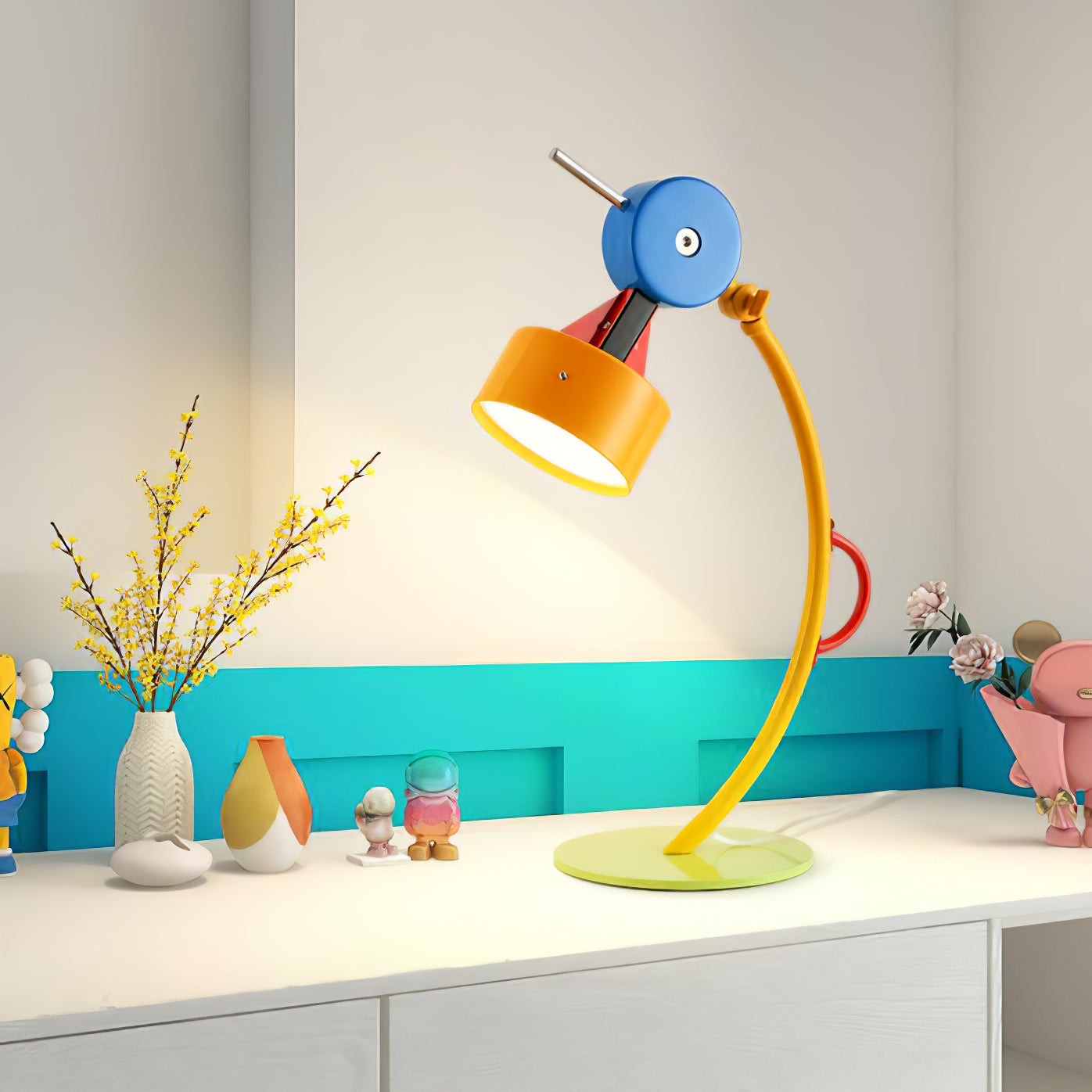 Creatieve kleurrijke geometrische tafellamp voor kinderkamer HL131