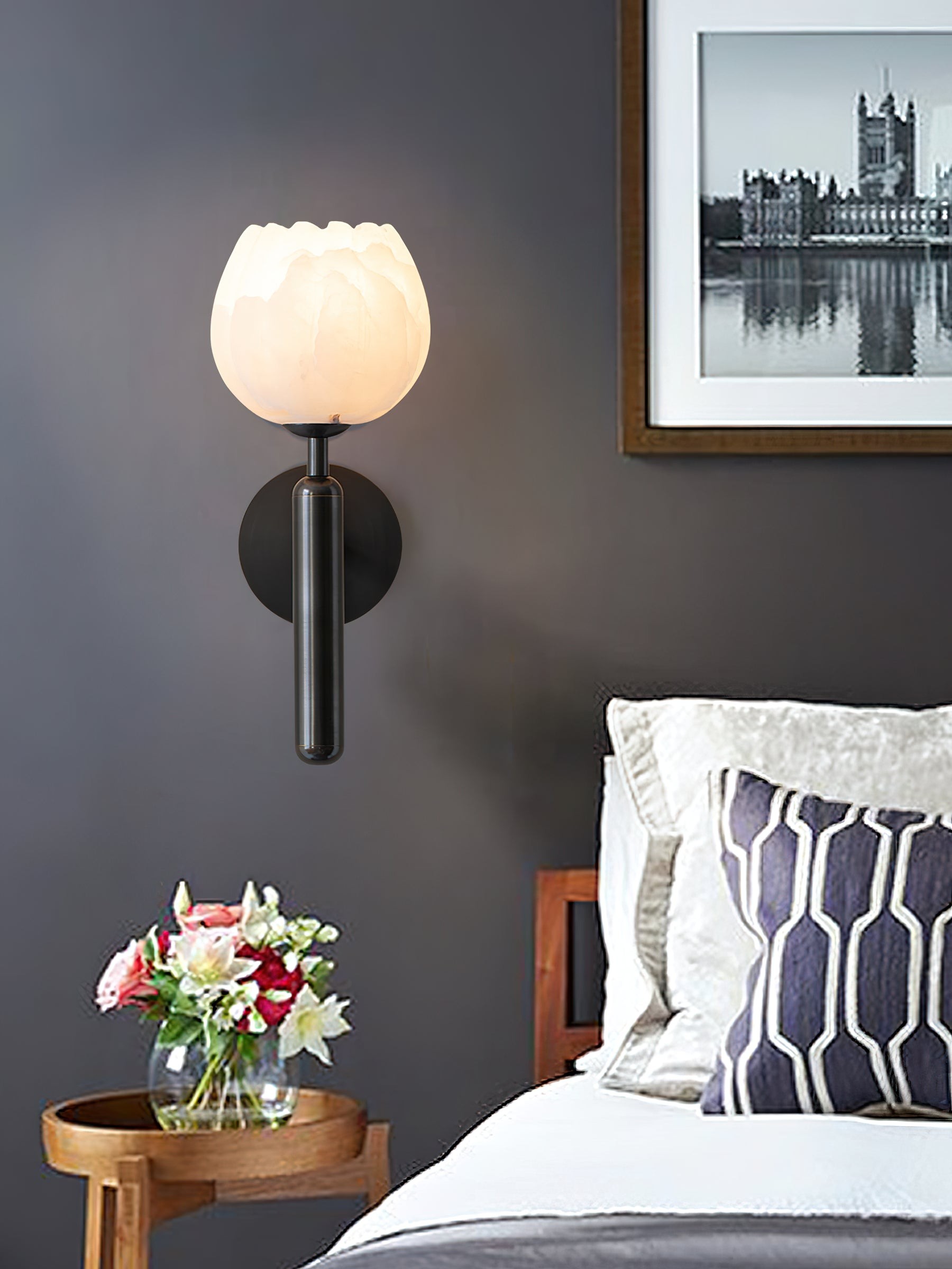 Mian alabaster wandlamp HL2992