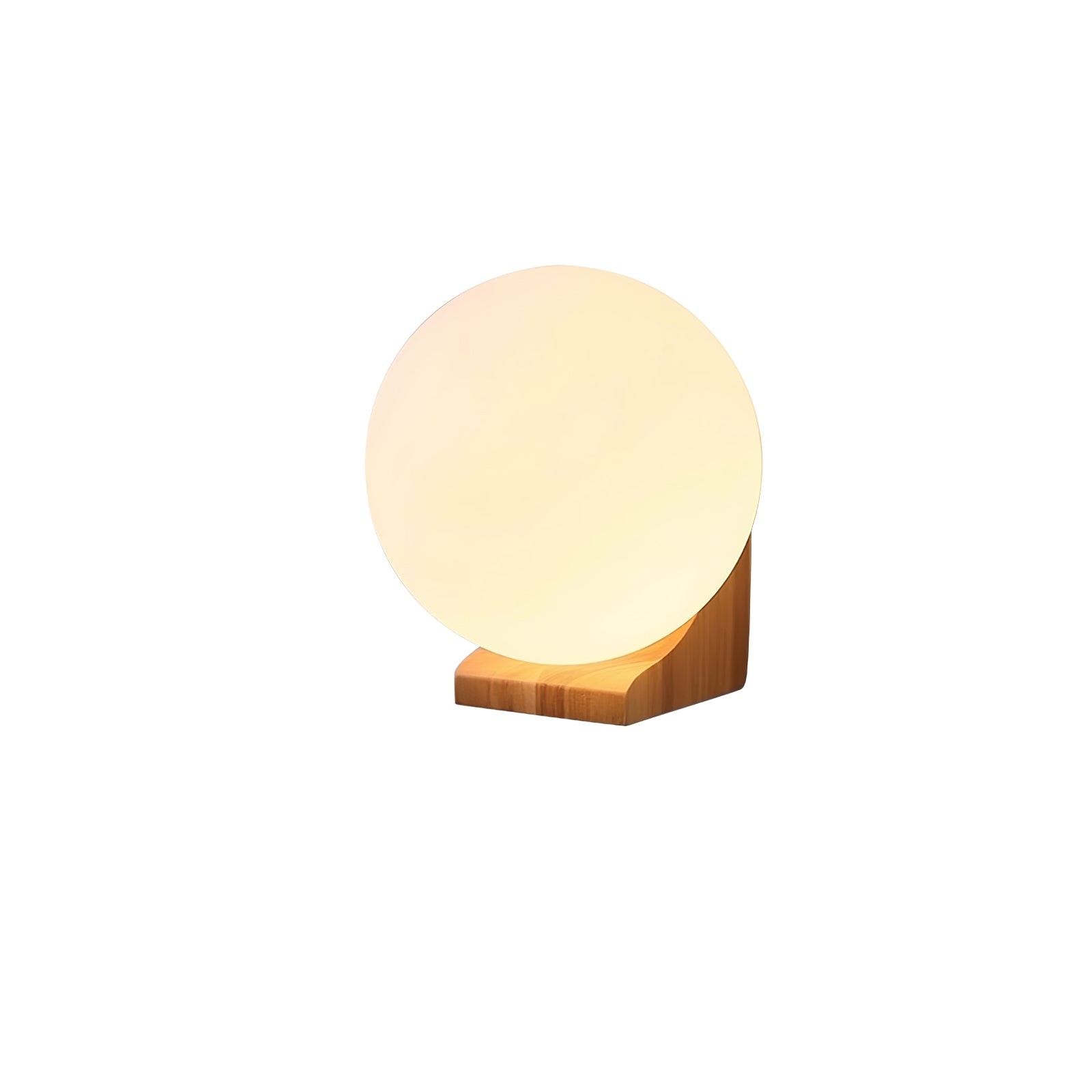 Minimalistische houten geometrische beugel glazen bol wandlamp HL444