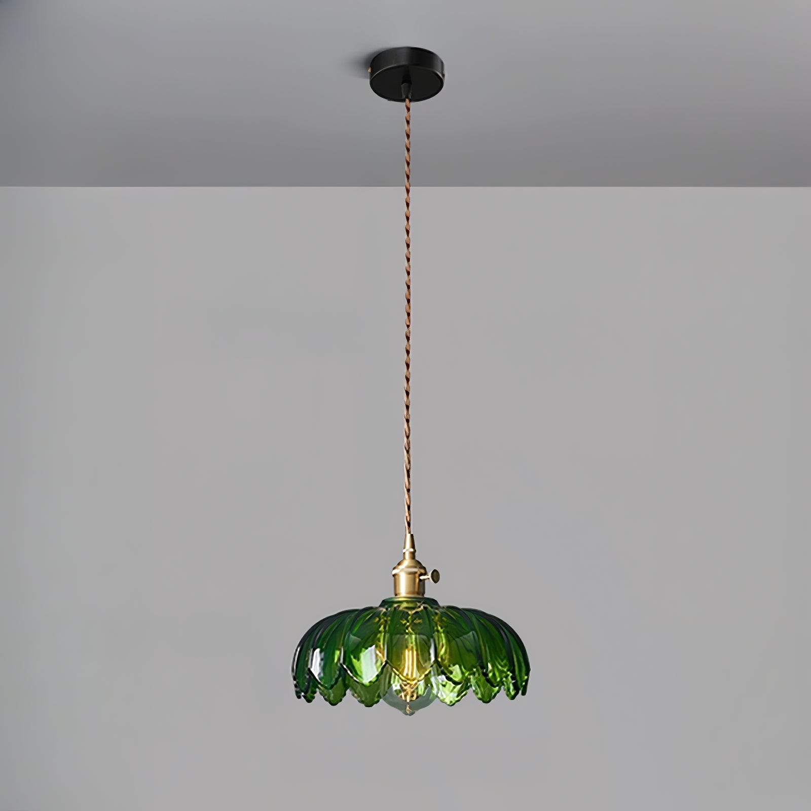Retro Petal Groene Hanglamp HL600