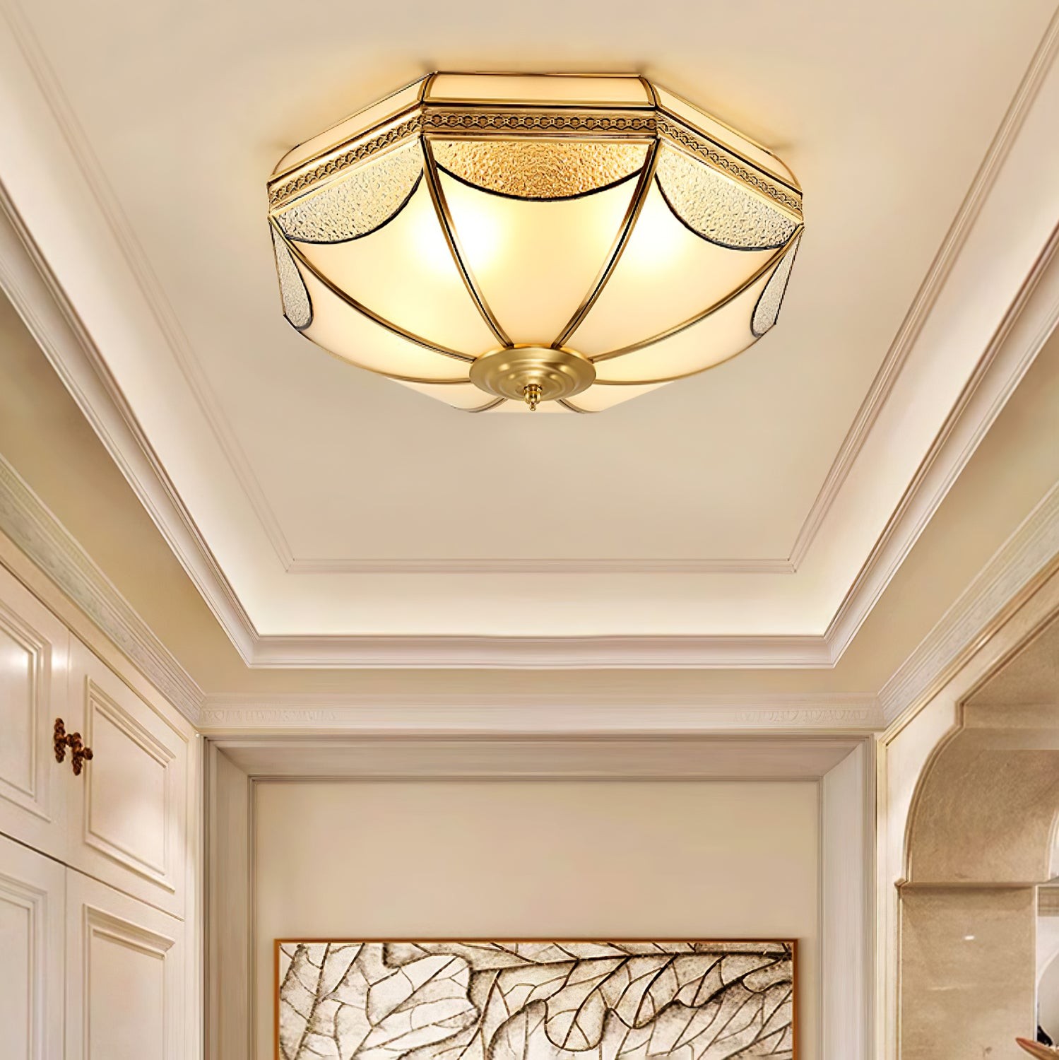 Plafondlamp in de vorm van een koepel in pakhuisvorm HL834