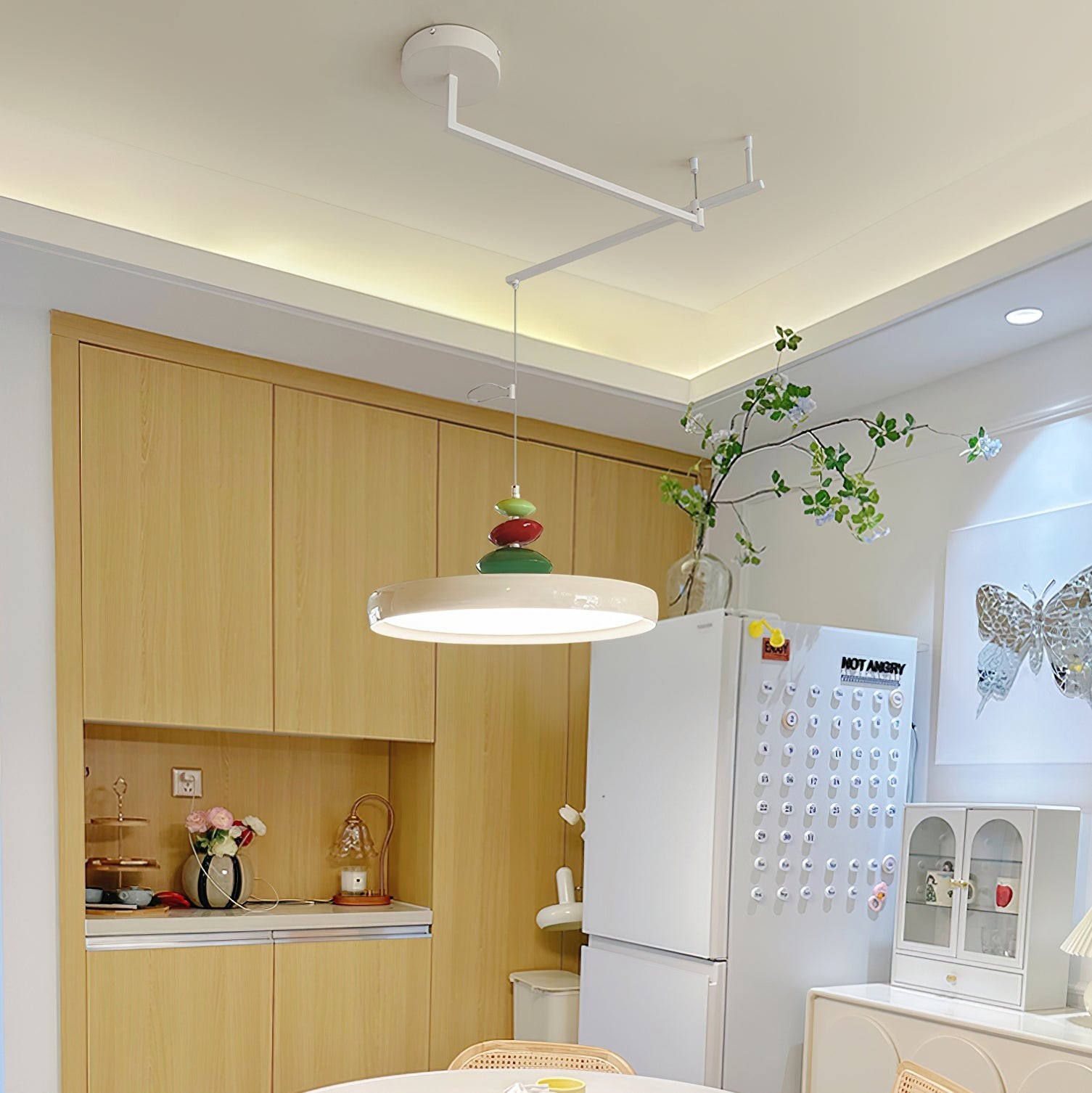Hanglamp met zwenkarm van steen HL906