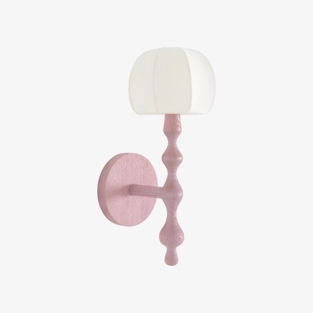 Savara moderne wandlamp met gebogen voet - zachte, diffuus verlichte stoffen kap voor hallen en woonkamers HL1902