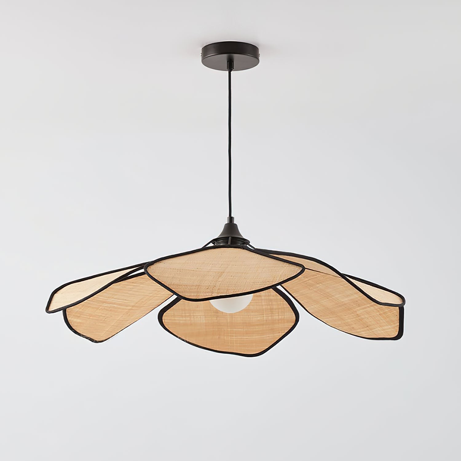 Hanglamp met raffia bloemblaadjes HL2804