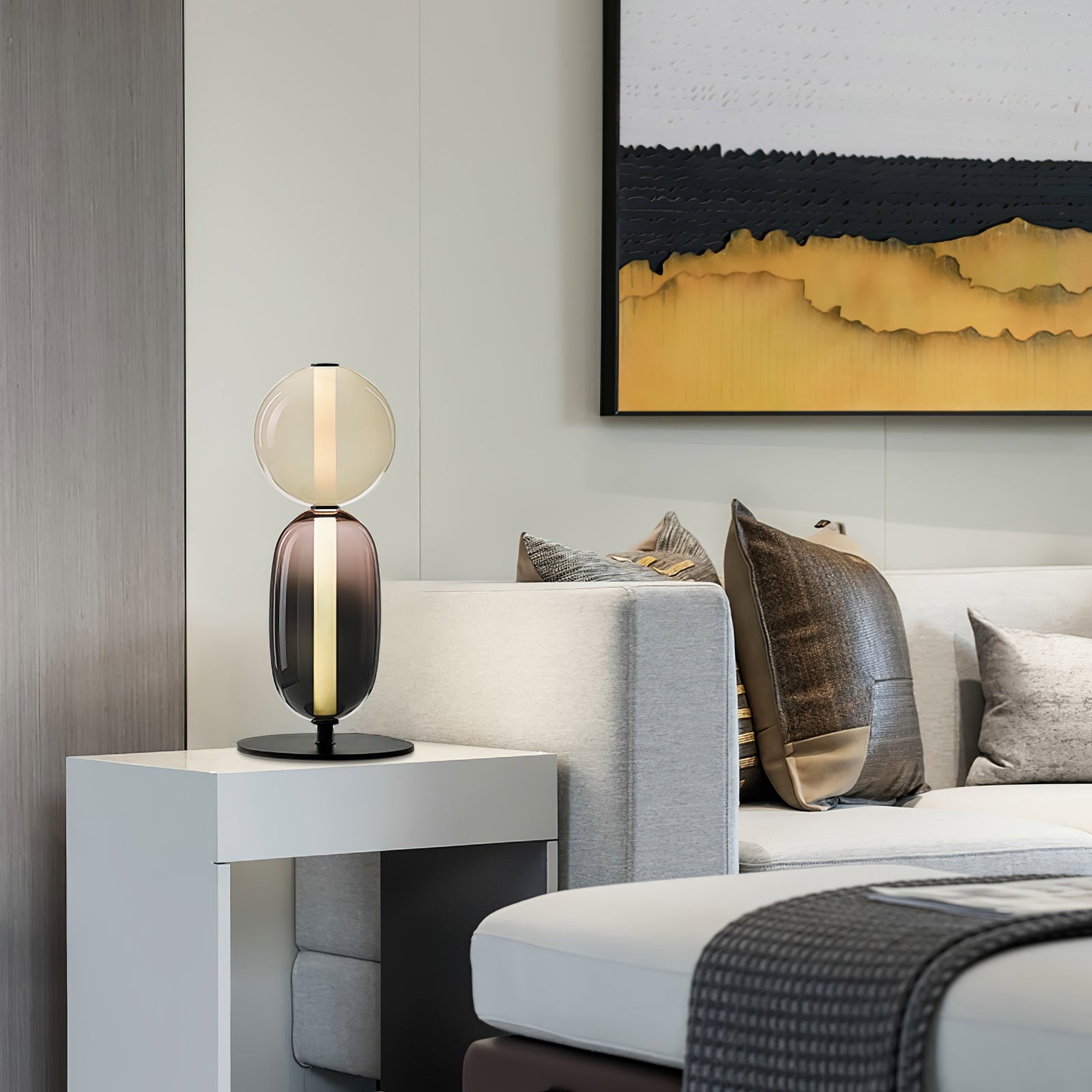 Nordic Minimalistische Creatieve Luxe Kalebas Glazen Tafellamp HL408