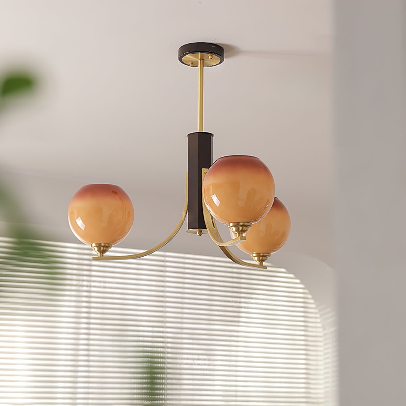 Vintage Karamel Globe Kroonluchter HL846