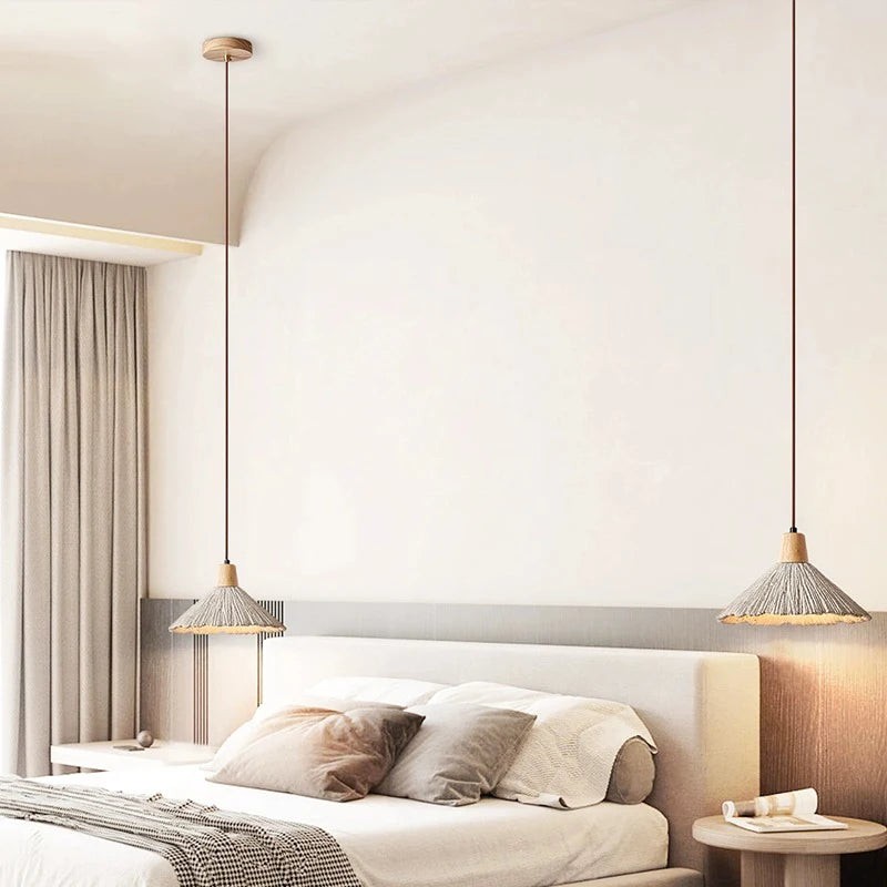 Crème retro Wabi-Sabi LED hanglamp HL3472
