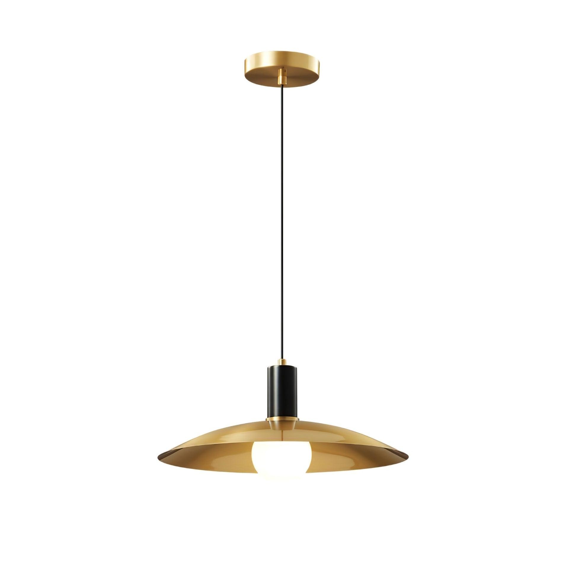 Messing hanglamp met uitlopende arm HL2914