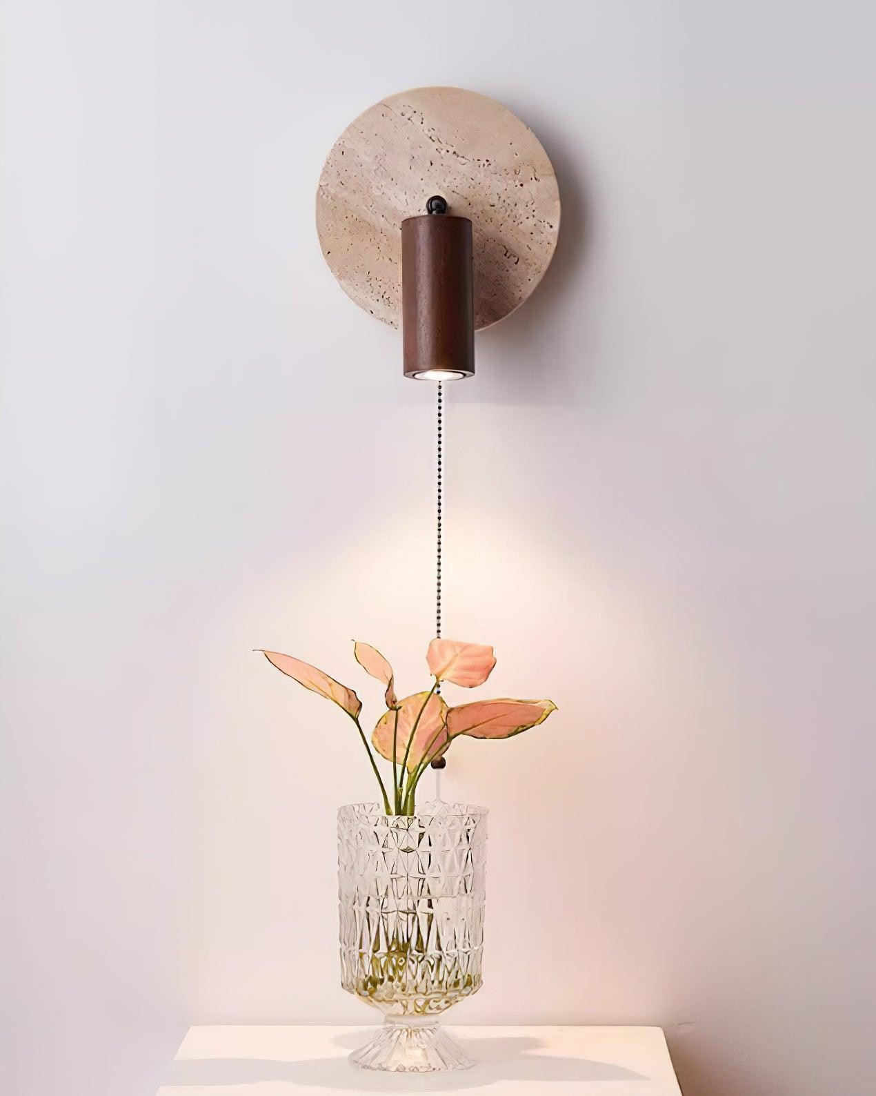 Vintage gele travertijn wandlamp HL712