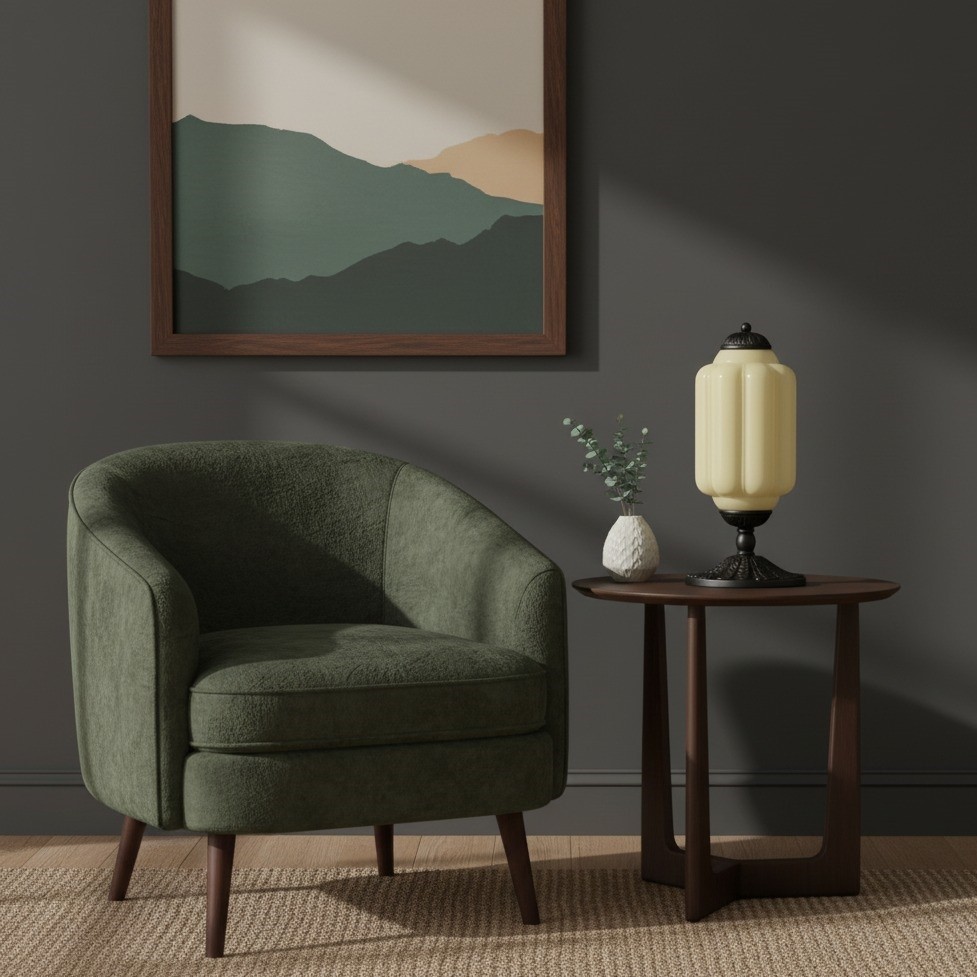 Eloise Vintage Glazen Pompoen Tafellamp HL931