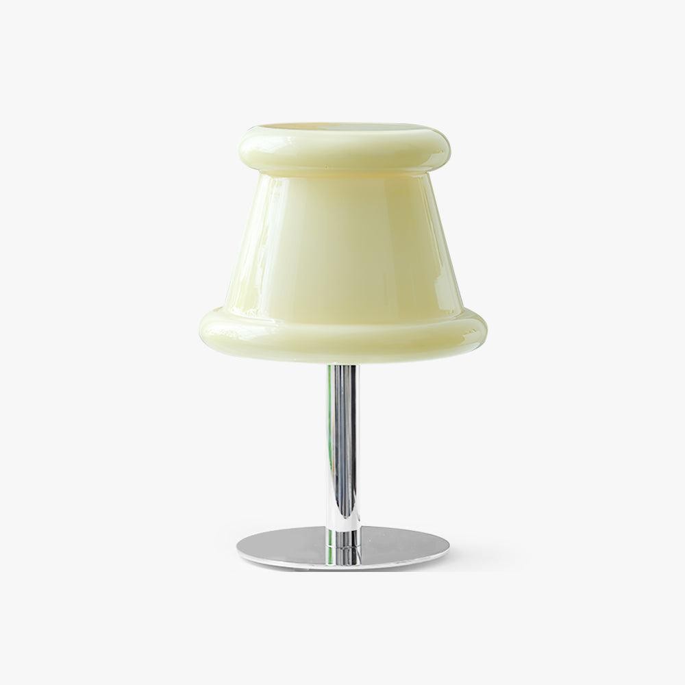 Crèmekleurige creatieve onregelmatige cilindrische tafellamp HL715