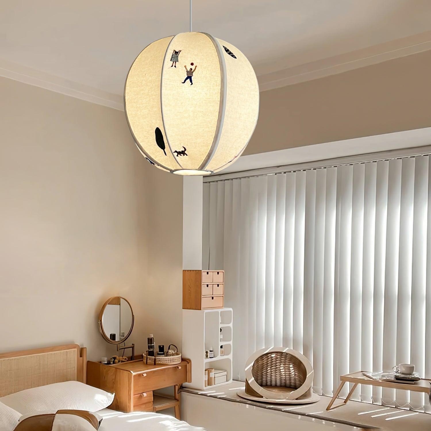 Park geborduurde textiel hanglamp HL634