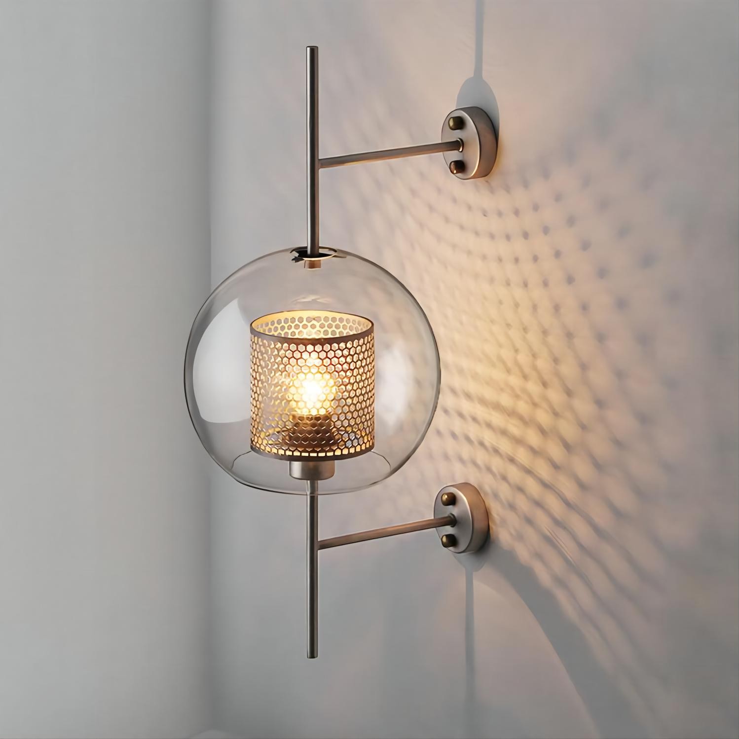 Vintage Glazen Wandlamp Woonkamer Industrieel HL50