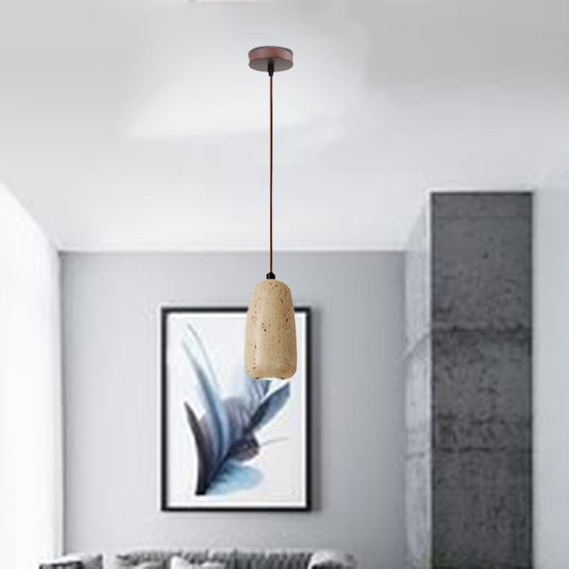Traditionele Japanse Travertijn Houten Hanglamp HL869