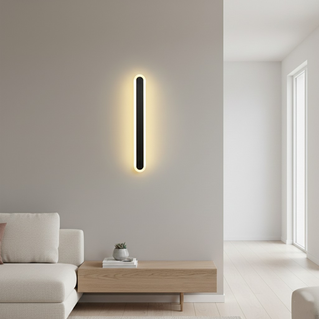 Edge Minimalistische Metalen Ovale IP65 Waterdichte Buitenwandlamp HL3428