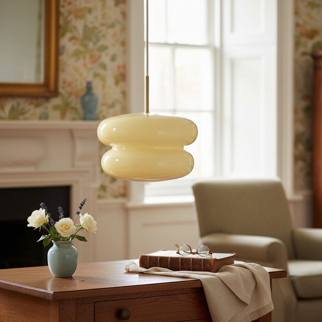 Orra Opaalglazen Hanglamp - Elegante Hanglamp met Dubbele Laag voor de Woonkamer HL1781