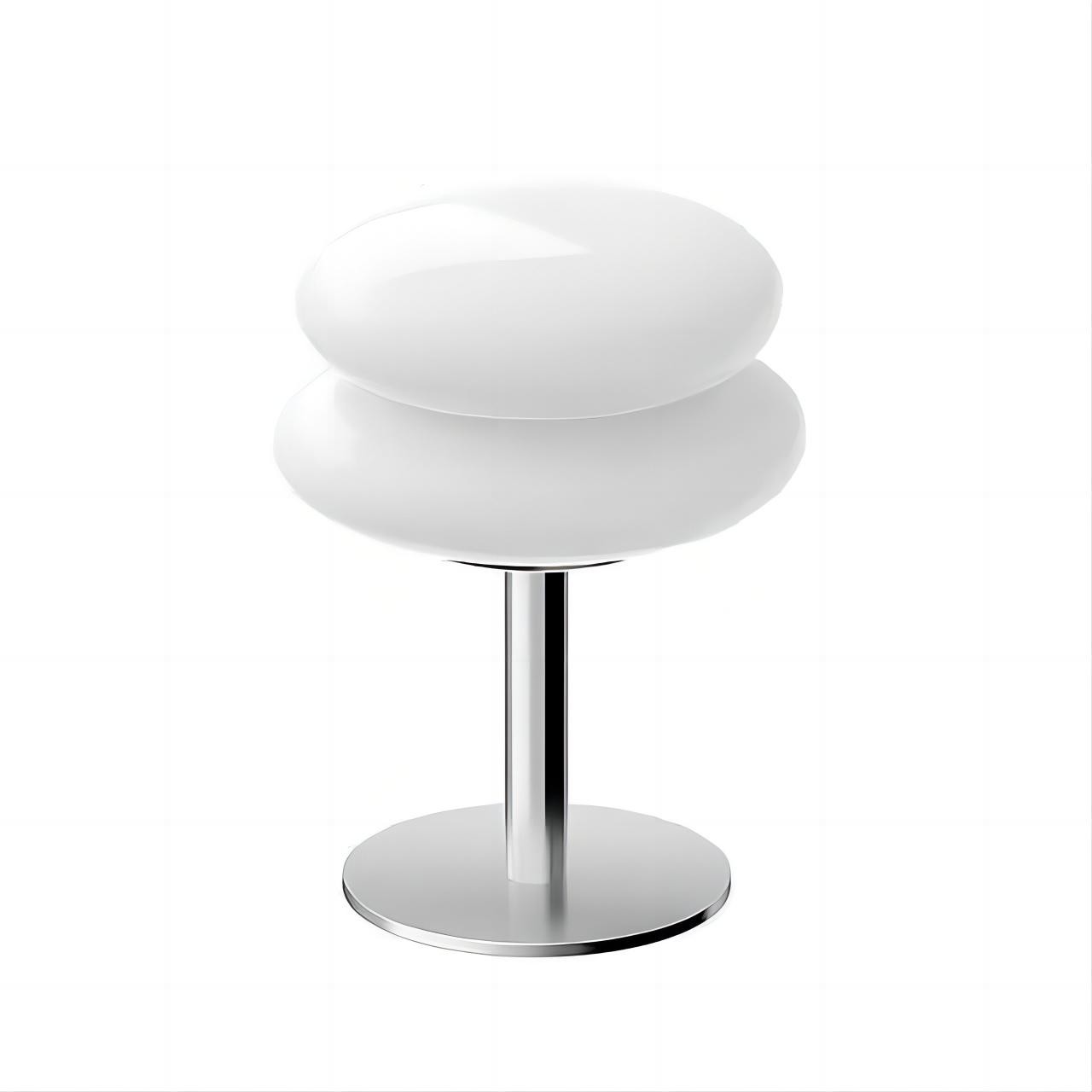 Bauhaus Dubbele Glazen Tafellamp - Sculpturale Gelaagde Nachtlamp voor Slaapkamer en Bureau HL22