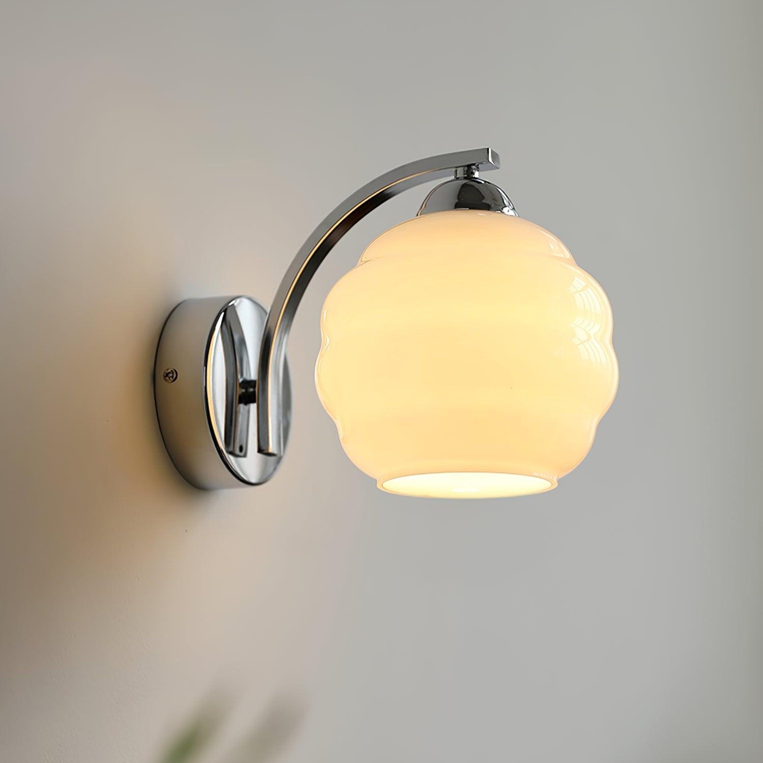Vintage Glazen Bauhaus Art Deco Wandlamp HL282
