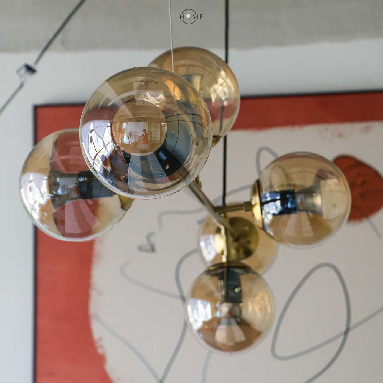 Orb moderne glazen bol hanglamp voor woonkamer