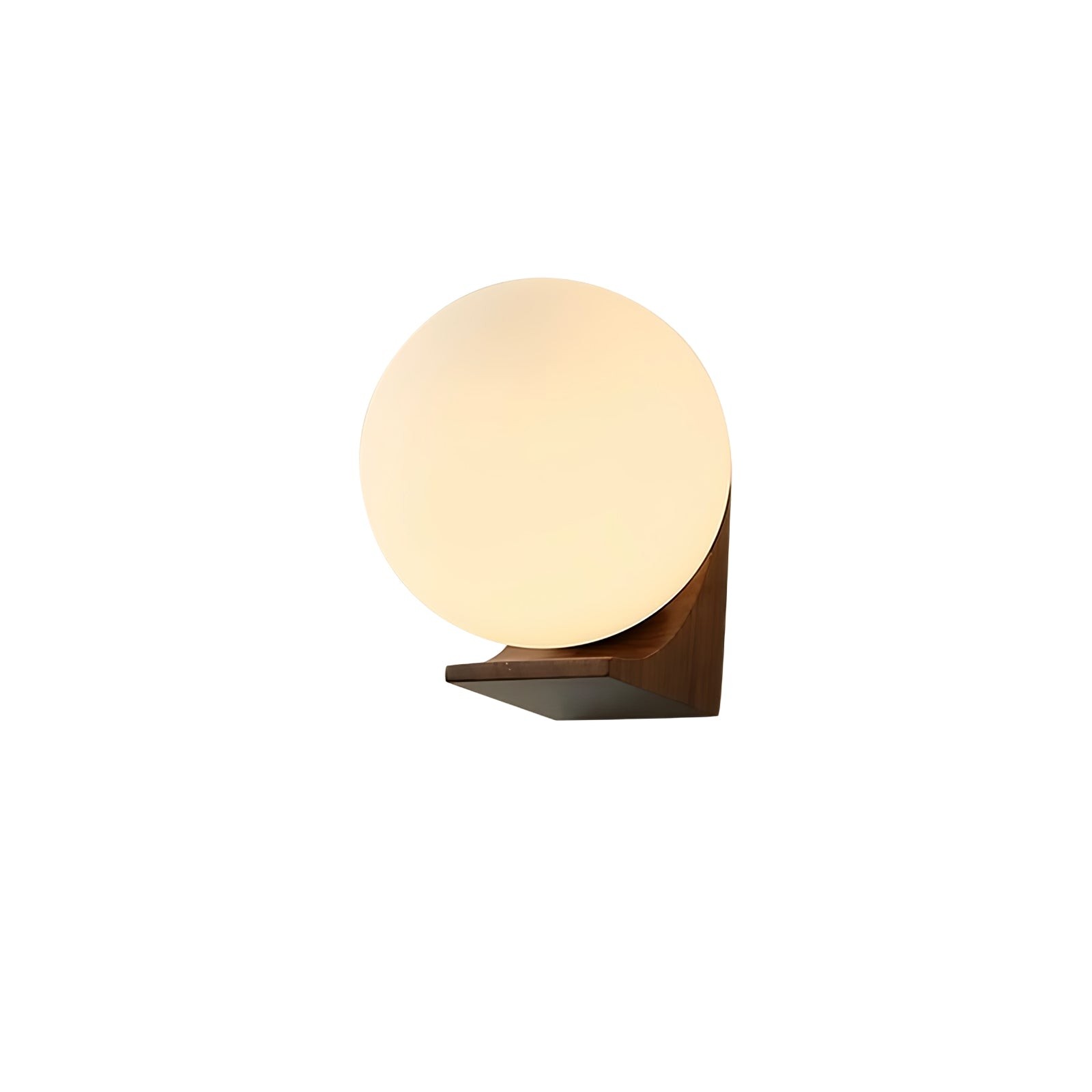 Minimalistische houten geometrische beugel glazen bol wandlamp HL444