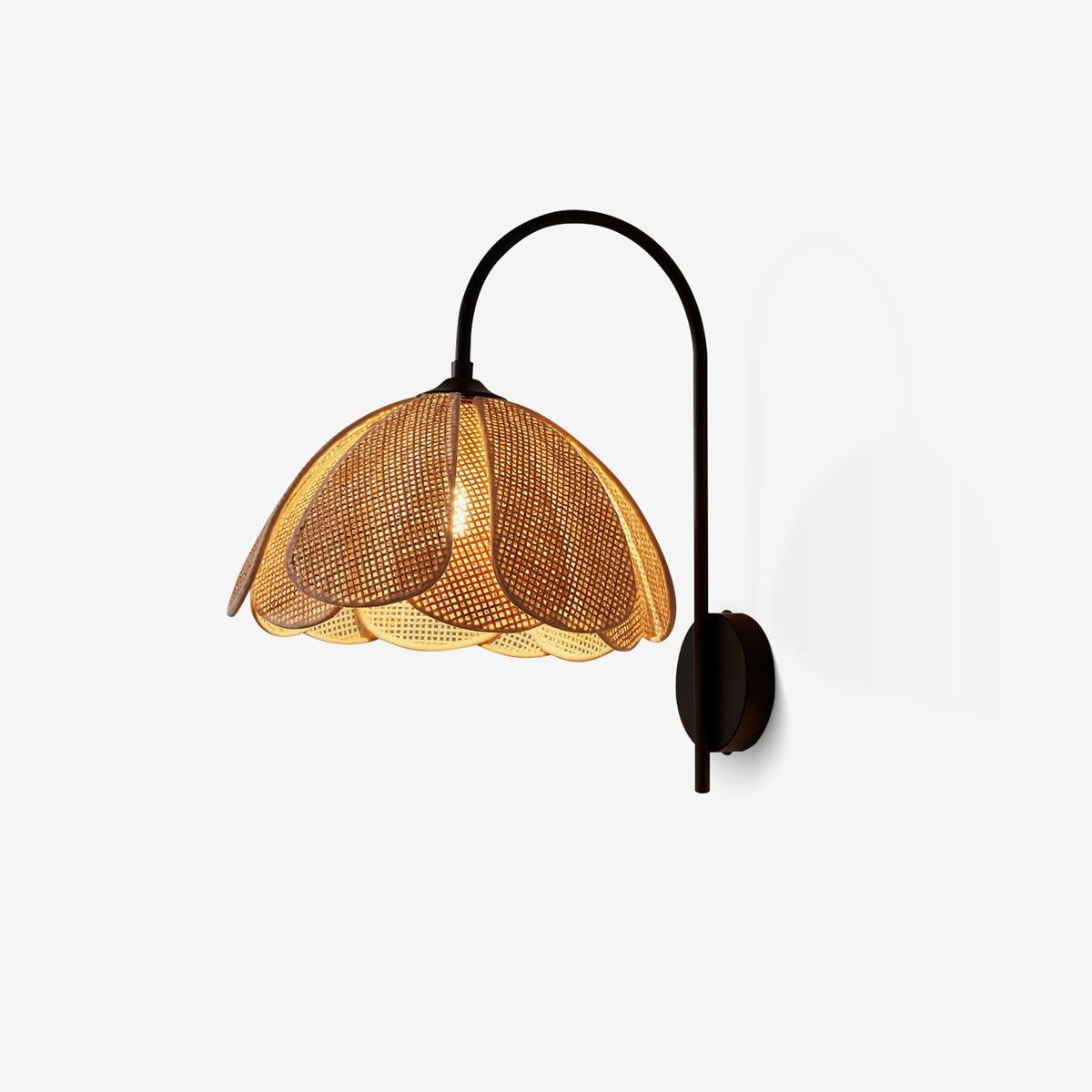 Rotan Bloemblaadje Wandlamp HL795