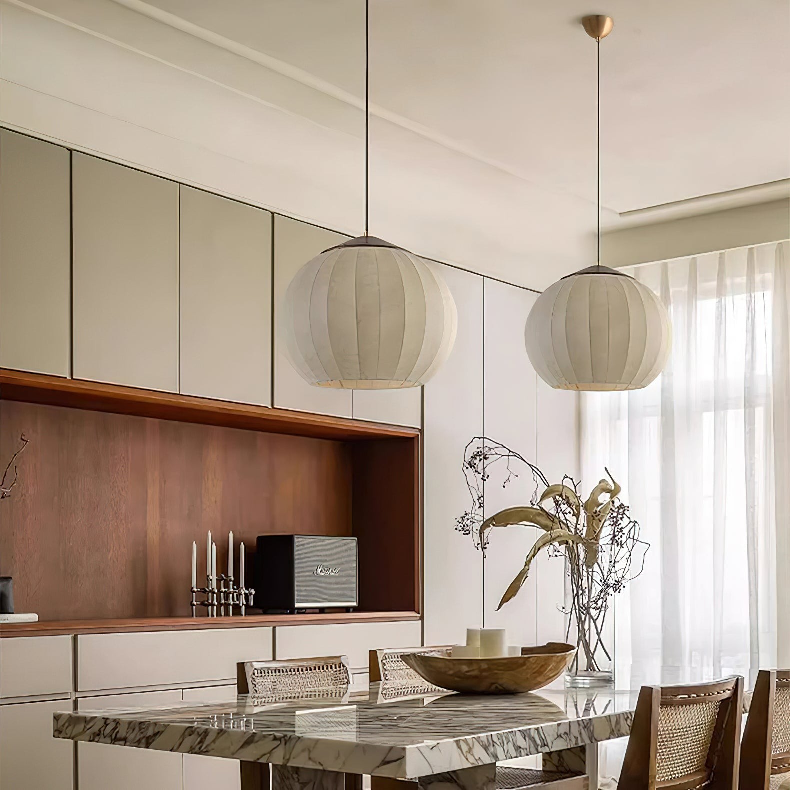 Japanse stijl stoffen lantaarn hanglamp HL547
