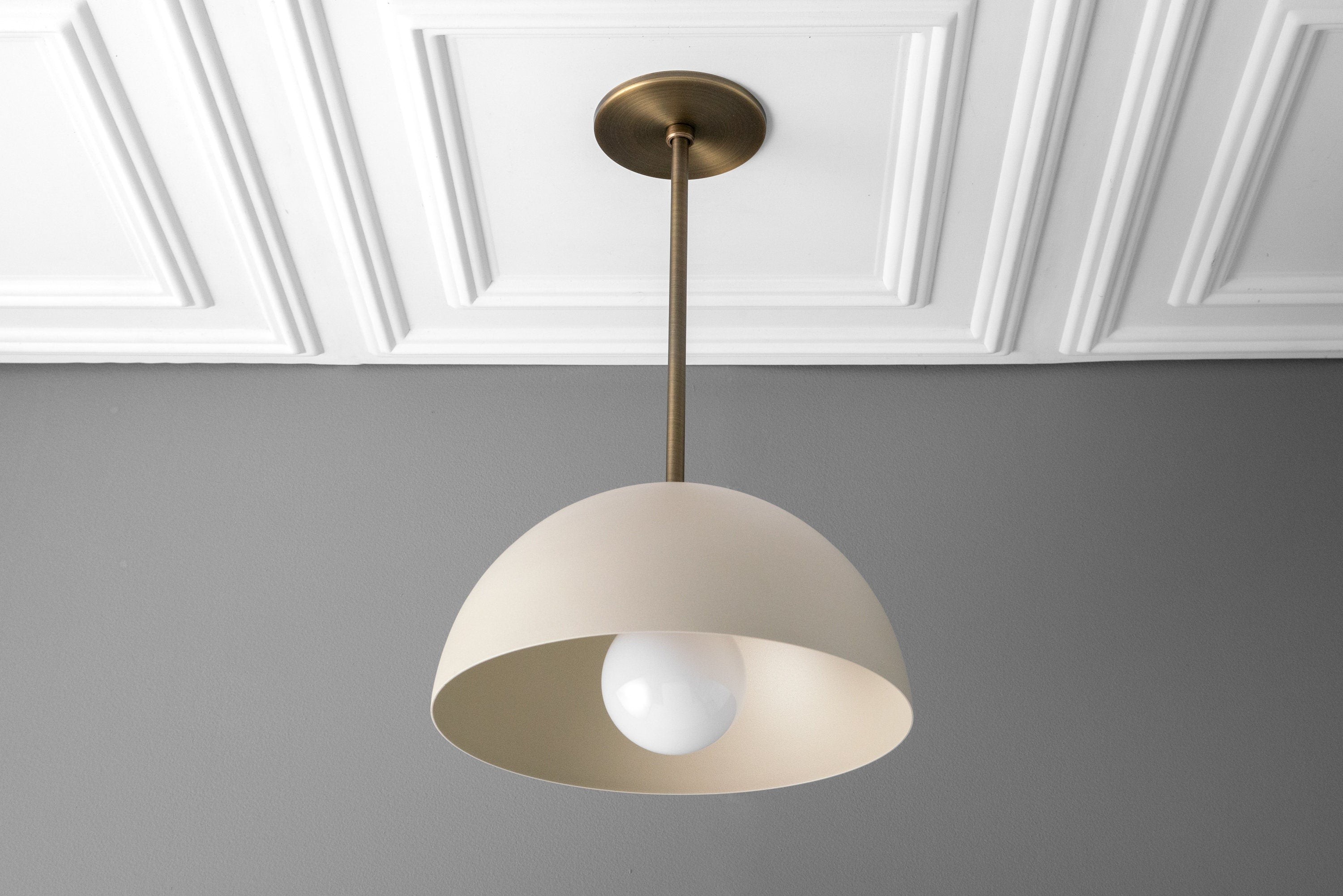 Metio Dome Neutral Dome Hanglamp - Moderne Metalen Accentverlichting HL1743