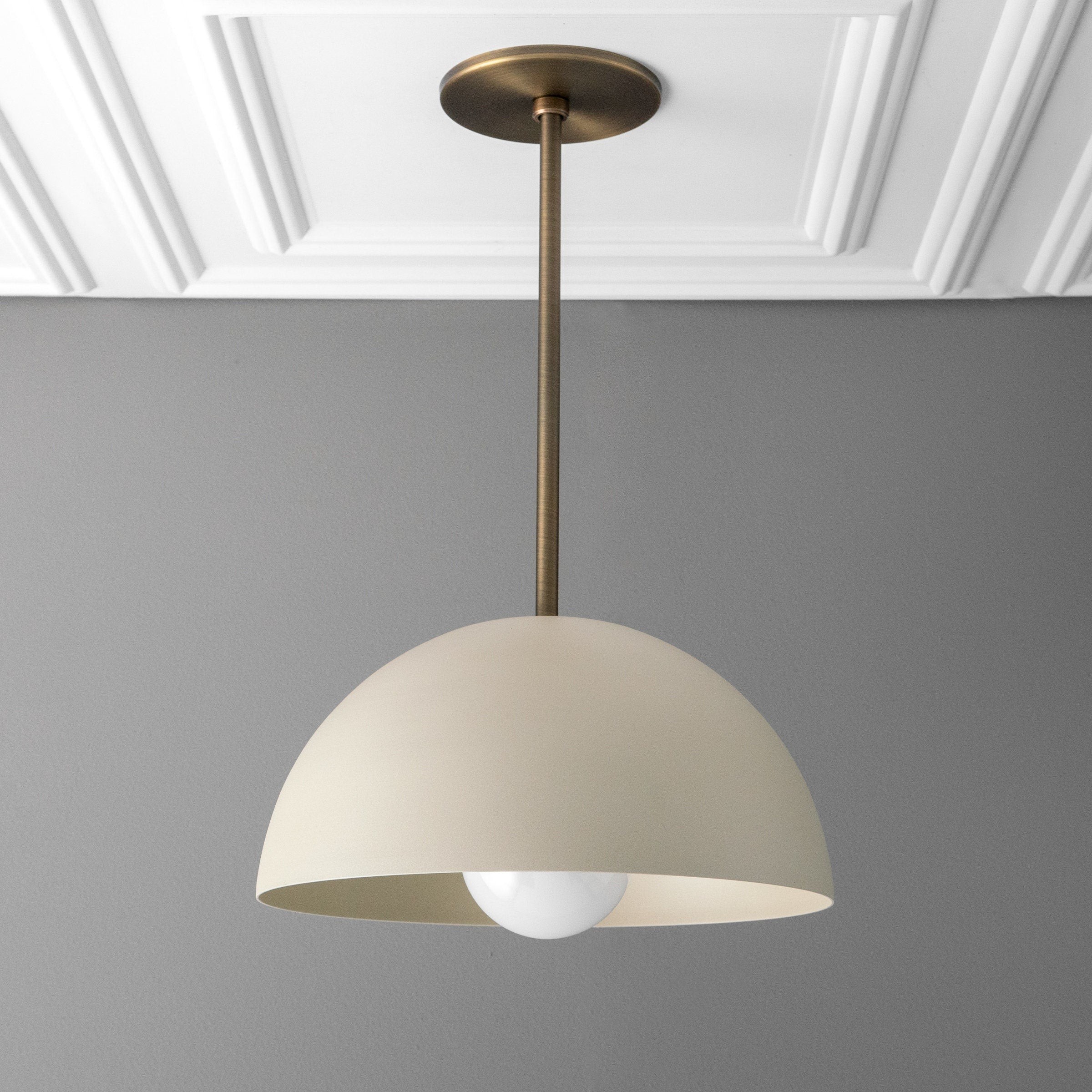 Metio Dome Neutral Dome Hanglamp - Moderne Metalen Accentverlichting HL1743