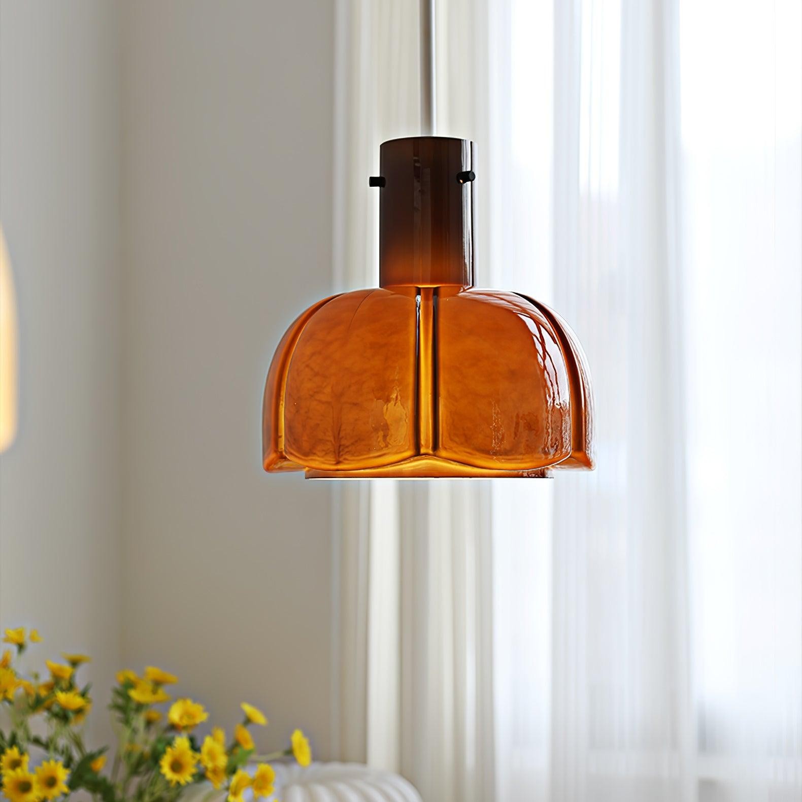 Middeleeuwse stijl glazen knop hanglamp HL619