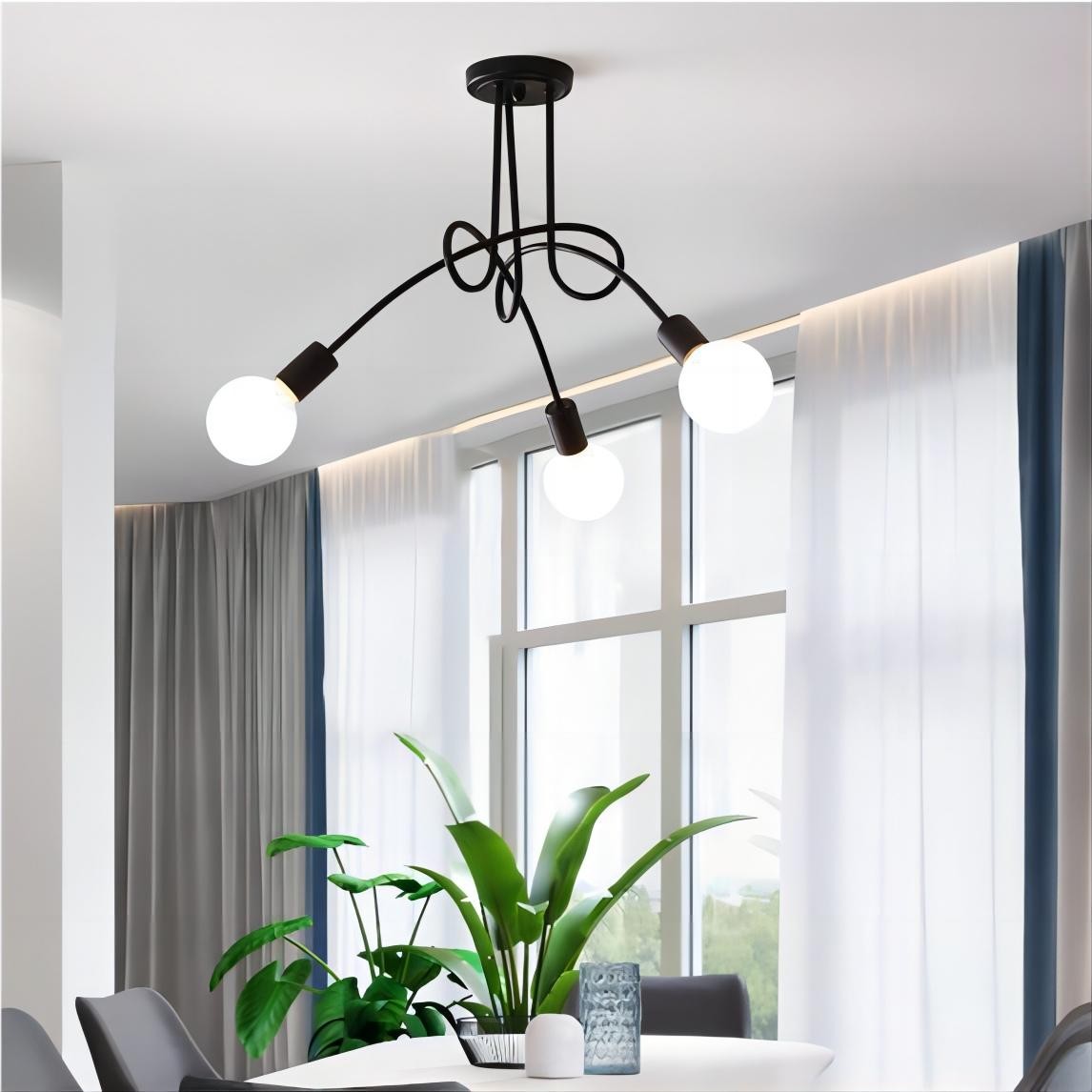 Scandinavische creatieve twist multi head kroonluchter HL174