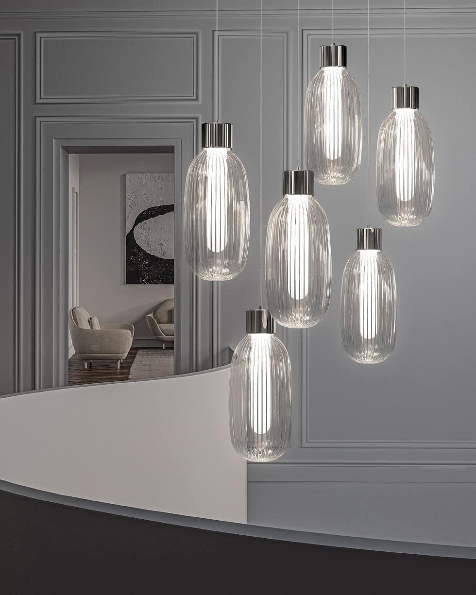 Nordic gestreepte lantaarn hanglamp HL521
