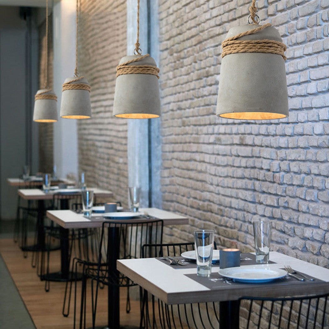 Nordic Cement Henneptouw Hanglamp HL928
