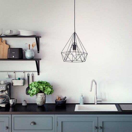 Zwarte Draad Hanglamp