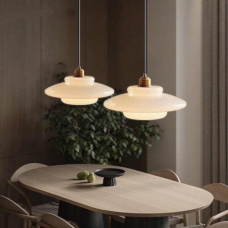 Art Deco Glazen Hanglamp - Elegante Sculpturale Hanglamp Voor Eetkamer en Keuken HL190