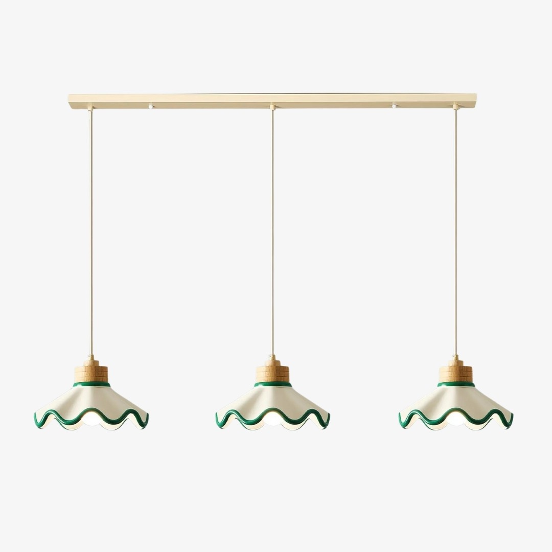 Moliro Hanglamp met Gegolfde Rand - Moderne, Golvende Verlichting voor de Eetkamer HL2311