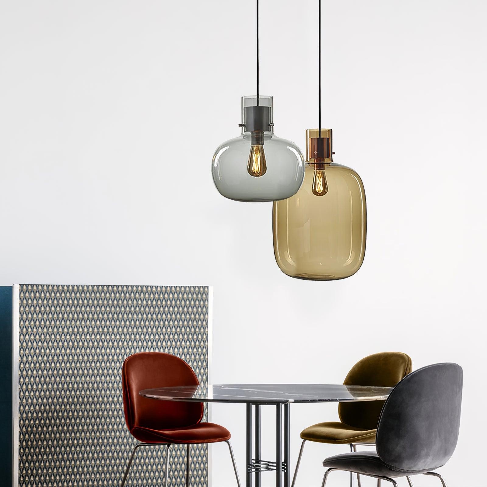 Nordic Minimalistische Luxe Persoonlijkheid Glazen Hanglamp HL406