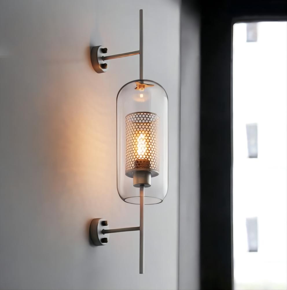 Vintage Glazen Wandlamp Woonkamer Industrieel HL50