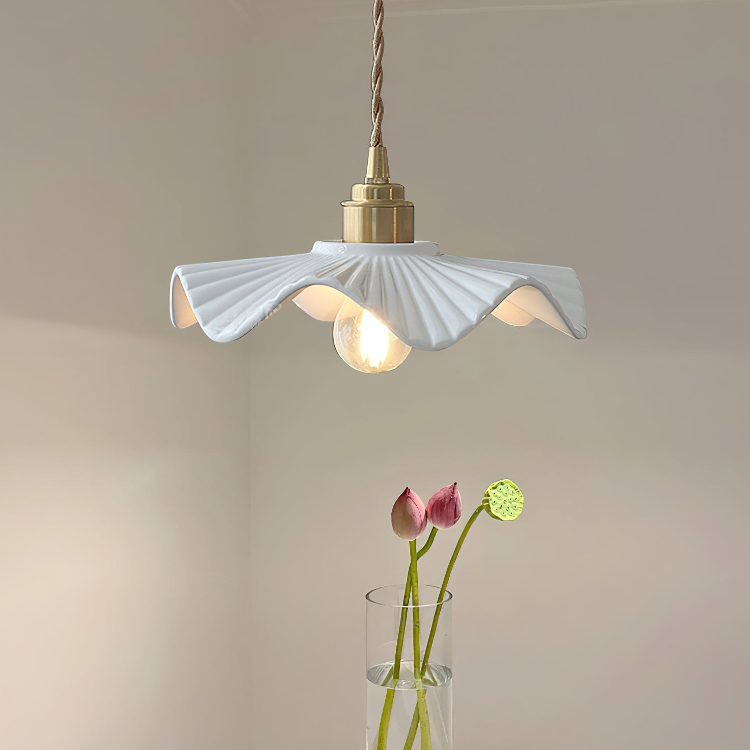 Keramische Wave Flower Hanglamp HL1131