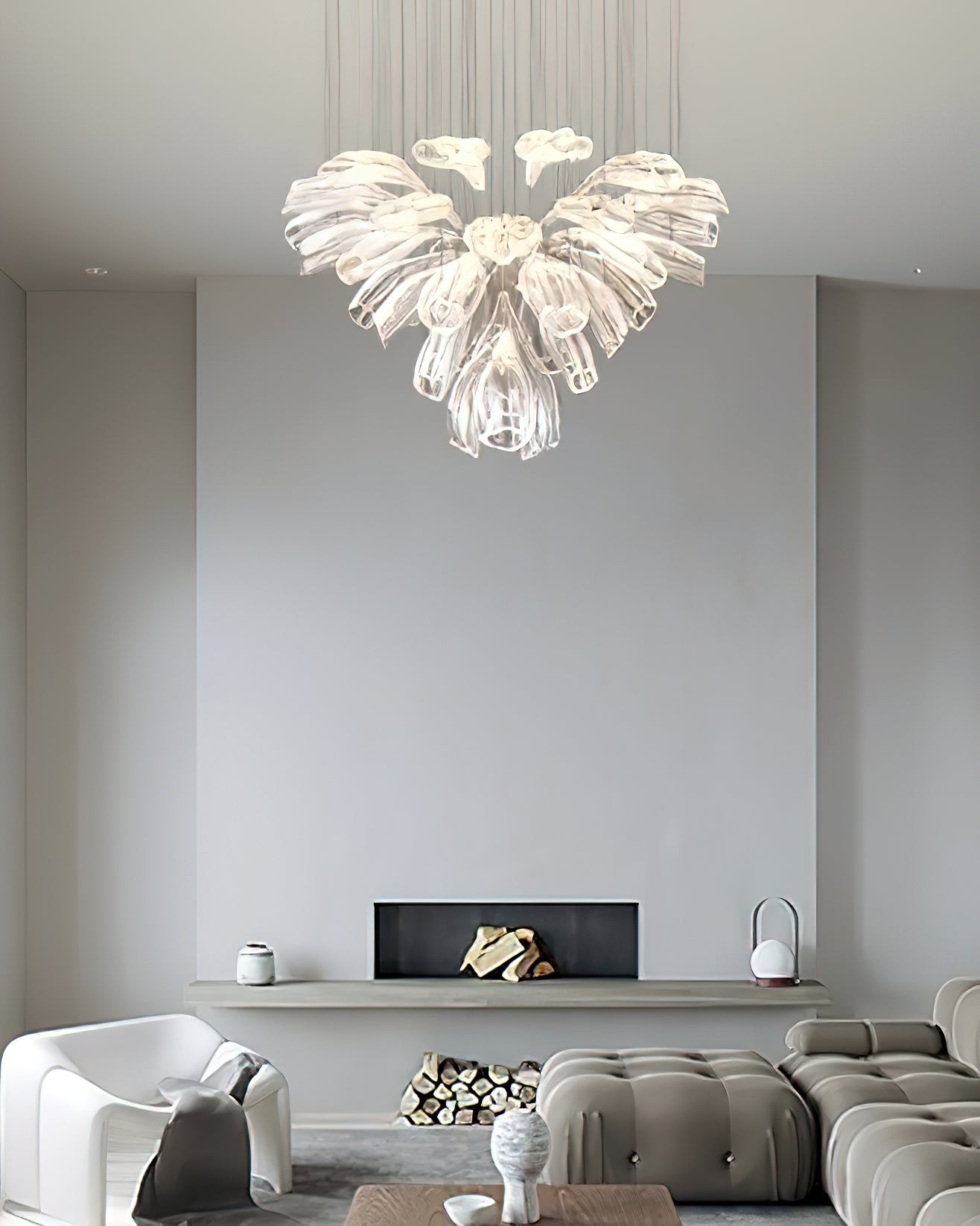 Glazen Lotus Kroonluchter HL1143