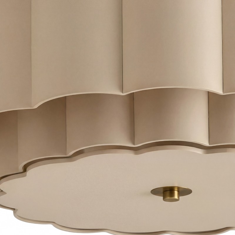 Velune Retro Stoffen Bloem Plafondlamp - Vintage Stijl Plafondlamp voor Eetkamer en Hal HL2539