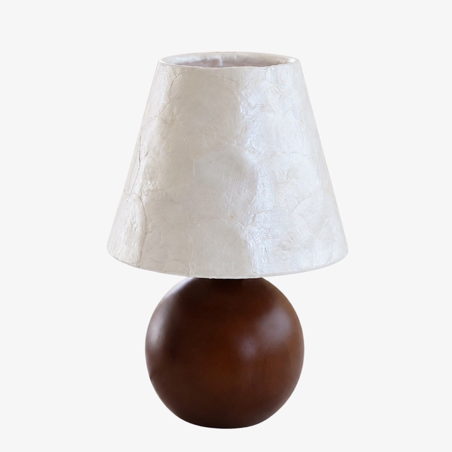 Beamira Tafellamp van natuurlijke schelp en mica - Handgemaakt voor slaapkamer of woonkamer HL3530