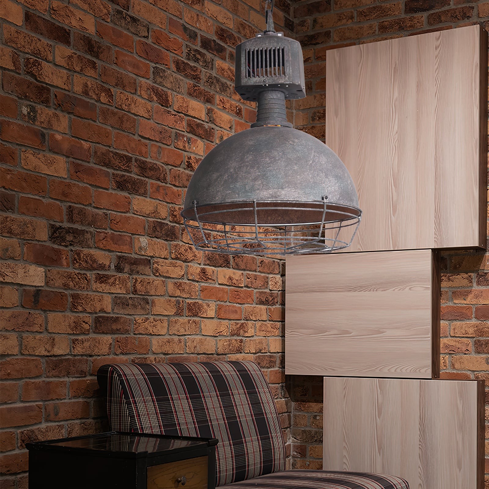 Hanglamp met metalen omhulsel in industriële stijl HL3022