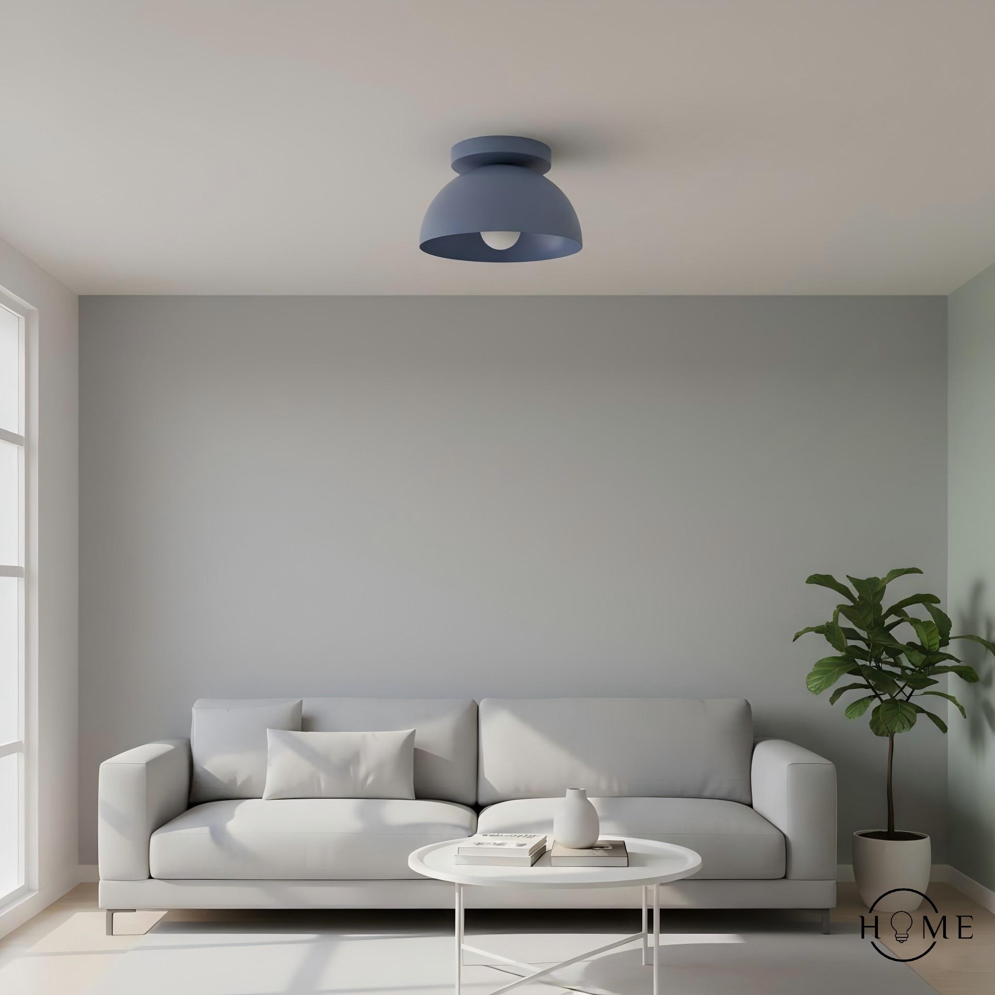 Metio Dome Shade Plafondlamp - Moderne Gekleurde Metalen Lamp voor Woonkamer en Slaapkamer HL1733