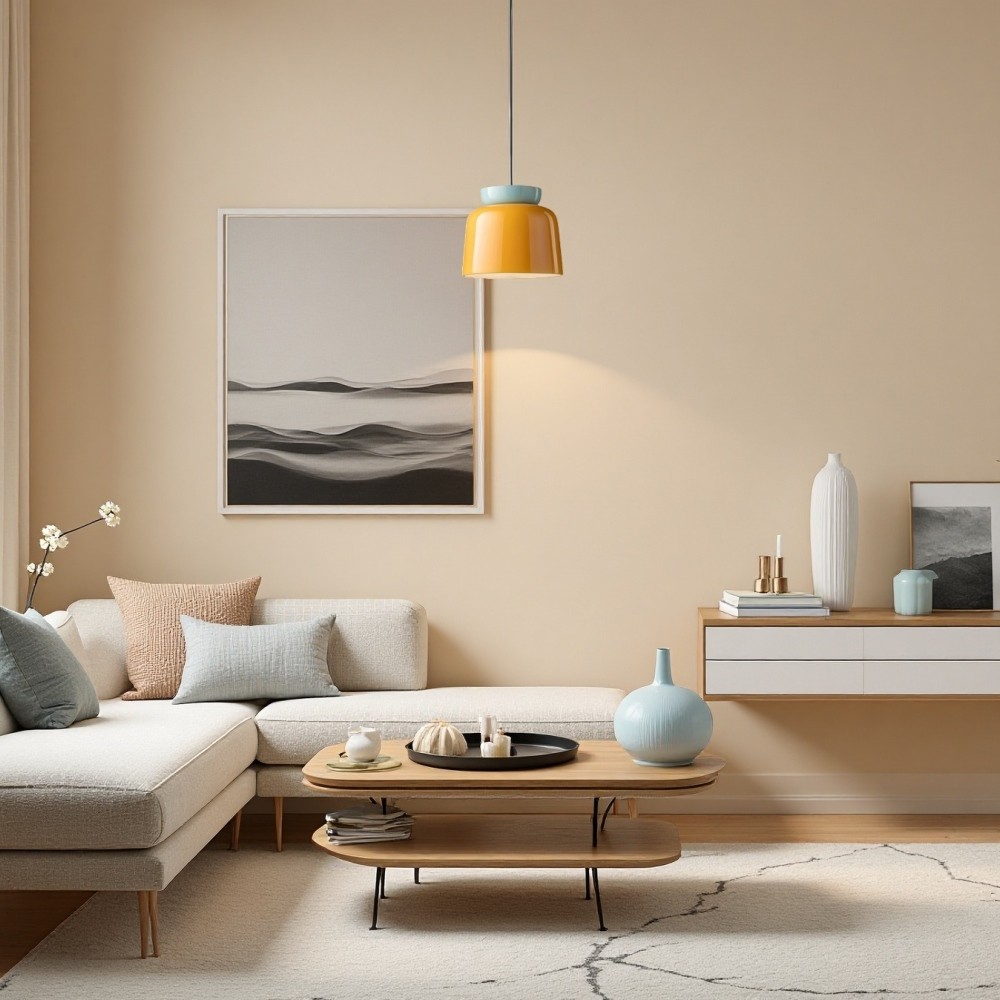 Kleurrijke komvormige Scandinavische hanglamp HL1019