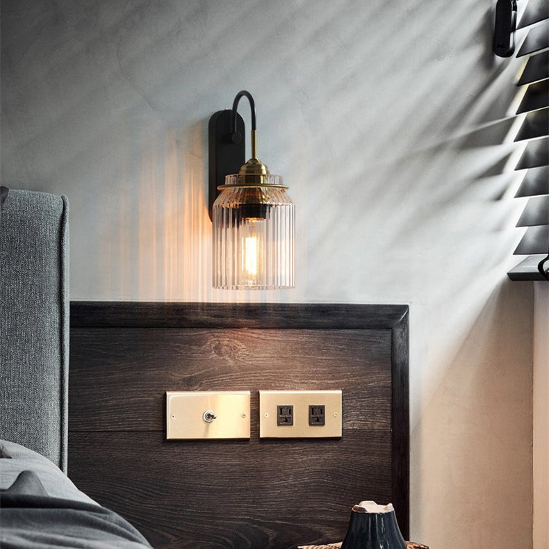 Nordic Zuilvormige Glazen Spiegel Front Wandlamp HL667