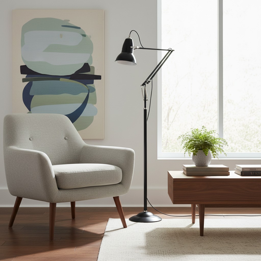 Modryx Verstelbare Klassieke Metalen Vloerlamp - Moderne Richtbare Vloerlamp voor de Woonkamer HL2340