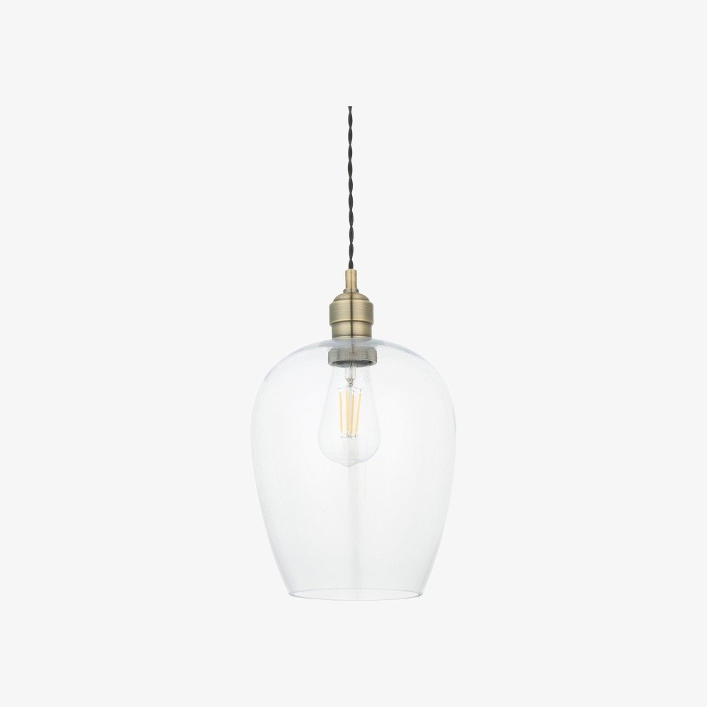 Clarione in hoogte verstelbare glazen hanglamp - Klassieke Art Deco lamp HL2231